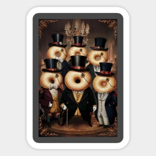 Cute tasty Victorian style doughnut Sticker